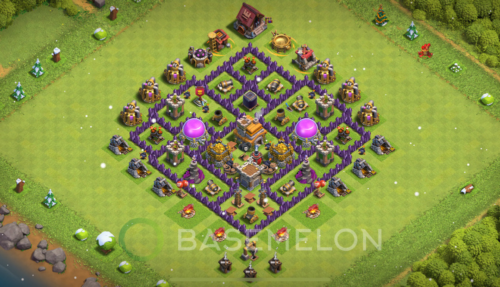 Town Hall Level 7 Farm Base Design 2025, Anti 2 Stars, Anti Everything, Layout #389