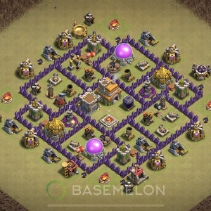 Town Hall Level 7 War Base Design, Anti 3 Stars, Anti Everything, Layout #463