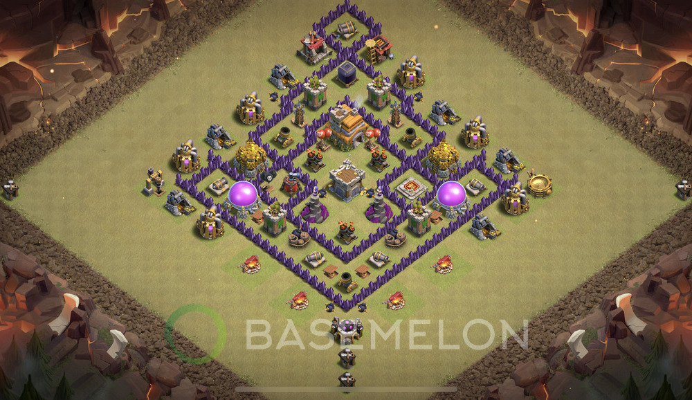 Town Hall Level 7 War Base Design 2024, Max Levels, Anti Air, Layout #540