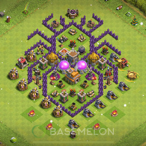 Town Hall Level 7 Progress Base Design, Layout #563