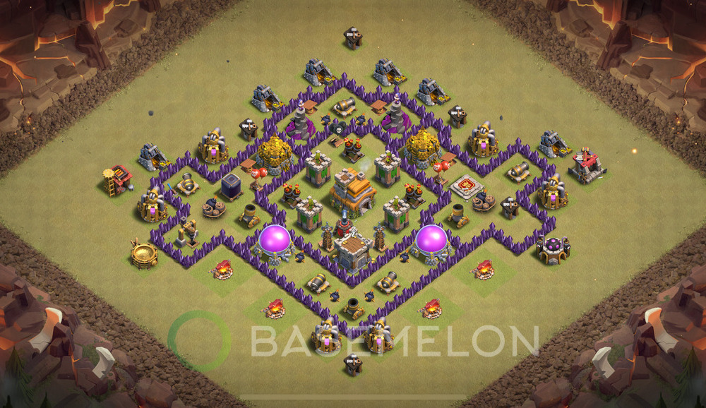 Town Hall Level 7 War Base Design 2024, Anti 3 Stars, Anti Everything, Layout #581