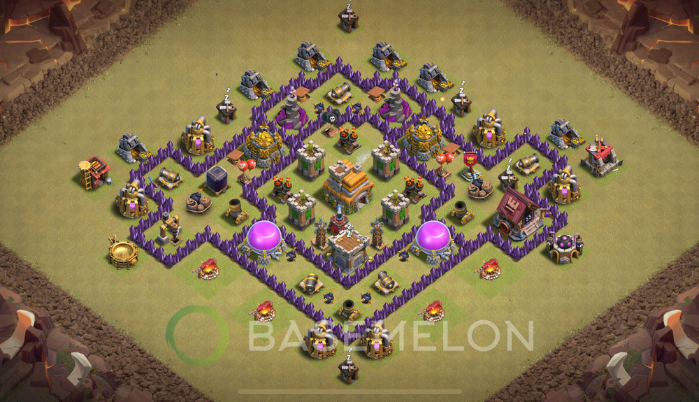 Town Hall Level 7 War Base Design 2025, Anti 3 Stars, Anti Everything, Layout #581