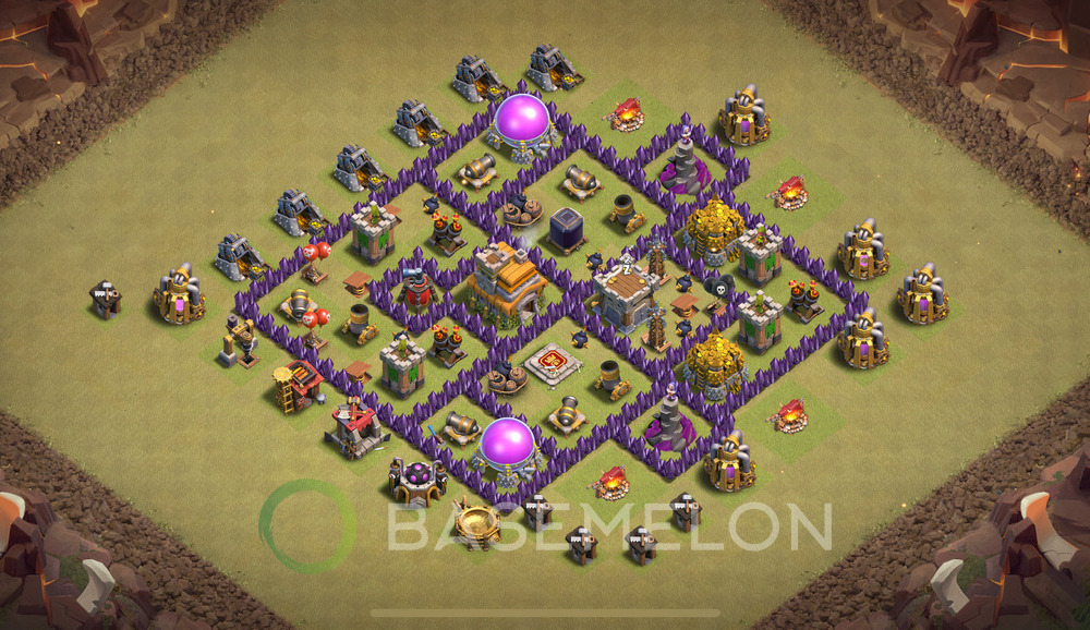 Town Hall Level 7 War Base Design 2024, Anti 2 Stars, Anti Everything, Layout #600