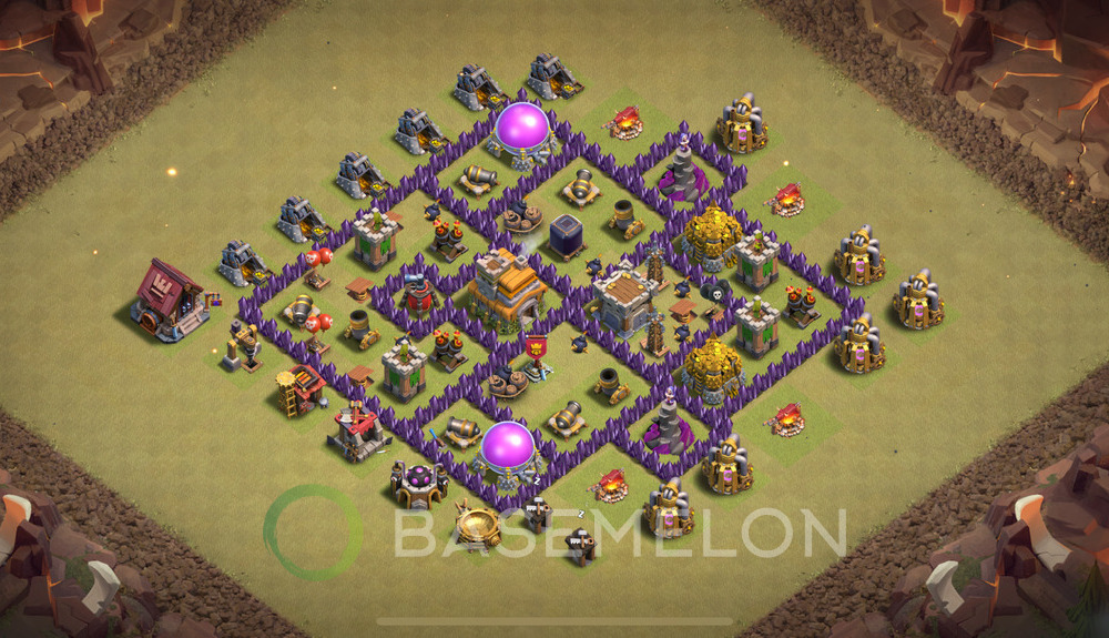 Town Hall Level 7 War Base Design 2025, Anti 2 Stars, Anti Everything, Layout #600