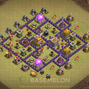 Town Hall Level 7 War Base Design 2025, Anti 2 Stars, Anti Everything, Layout #600