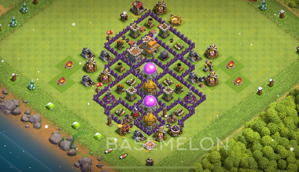 Town Hall Level 7 Farm Base Design 2024, Anti 3 Stars, Anti Everything, Layout #652