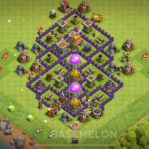 Town Hall Level 7 Farm Base Design, Anti 3 Stars, Anti Everything, Layout #652