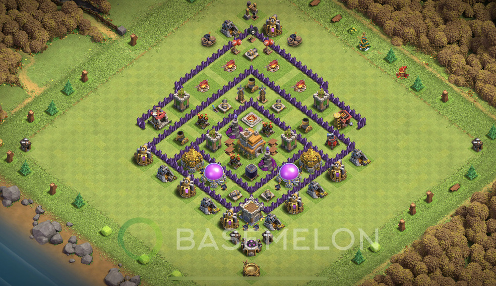 Town Hall Level 7 Trophy/Defense Base Design 2024, Anti Everything, Hybrid, Layout #708