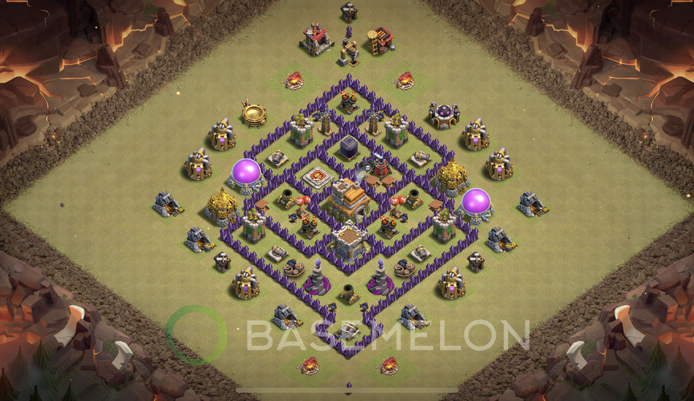 Town Hall Level 7 War Base Design 2024, Anti 3 Stars, Anti Everything, Layout #738