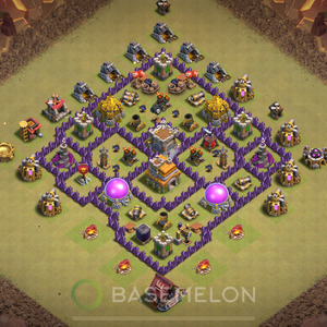 Town Hall Level 7 War Base Design 2025, Anti 2 Stars, Anti Everything, Layout #816