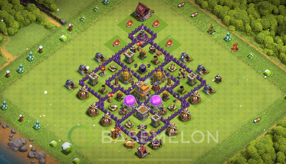 Town Hall Level 7 Farm Base Design 2025, Anti 2 Stars, Anti Everything, Layout #824