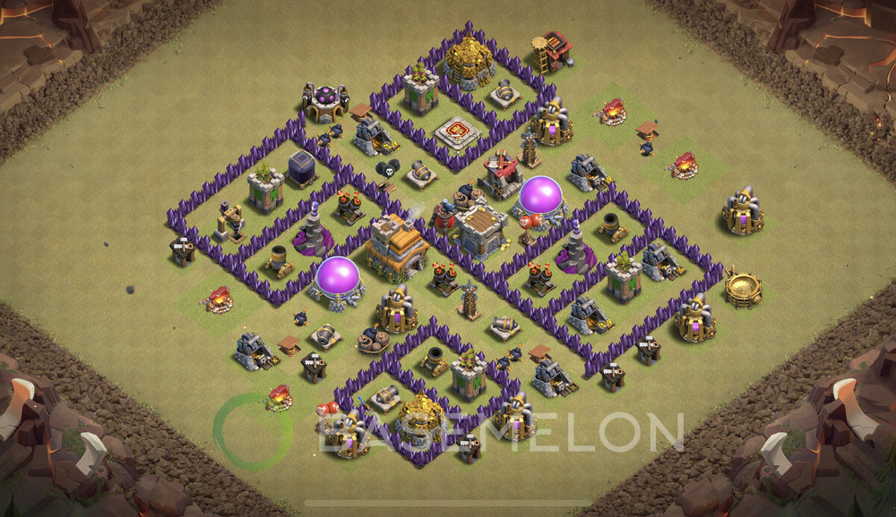 Town Hall Level 7 War Base Design 2024, Anti Air, Layout #867