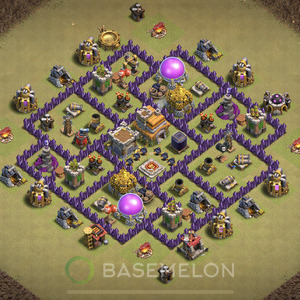 Town Hall Level 7 War Base Design 2025, Anti 2 Stars, Hybrid, Layout #873