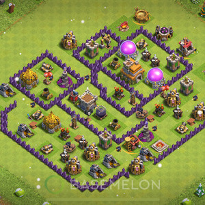 Town Hall Level 7 Farm Base Design 2025, Anti 2 Stars, Hybrid, Layout #954