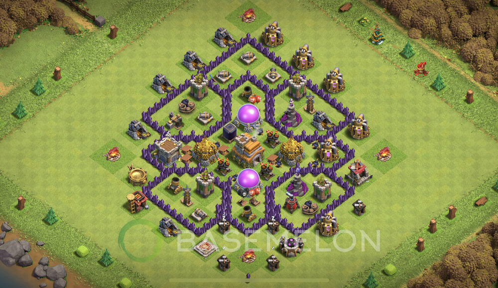 Town Hall Level 7 Farm Base Design 2024, Hybrid, Layout #978