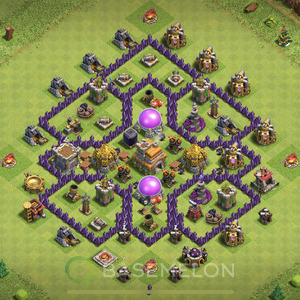 Town Hall Level 7 Farm Base Design 2025, Hybrid, Layout #978