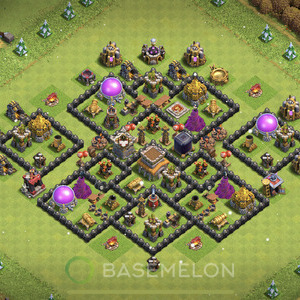 Town Hall Level 8 Farm Base Design 2025, Anti Air, Hybrid, Layout #1059