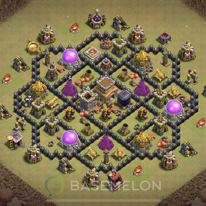 Town Hall Level 8 War Base Design 2025, Anti 2 Stars, Anti Air, Layout #1162