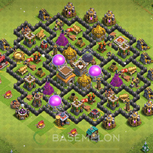 Town Hall Level 8 Farm Base Design 2025, Hybrid, Layout #1193