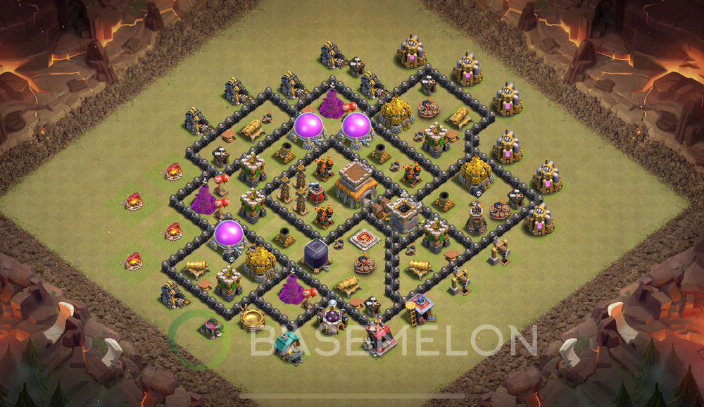 Town Hall Level 8 War Base Design 2025, Layout #1228