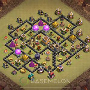 Town Hall Level 8 War Base Design 2025, Layout #1228