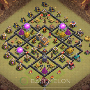 Town Hall Level 8 War Base Design 2025, Anti 3 Stars, Anti Everything, Layout #1305