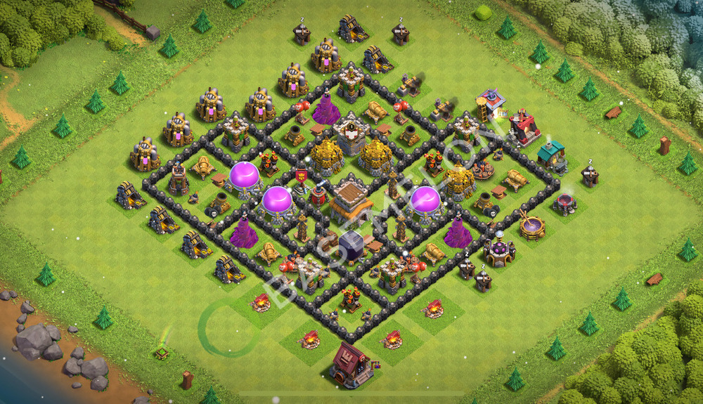 Aldea del Ayuntamiento Nivel 8 para Farming, Anti Todo, Híbrido Diseño 2026, #1312