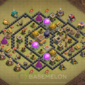 Town Hall Level 8 War Base Design 2025, Anti 3 Stars, Anti Everything, Layout #1412