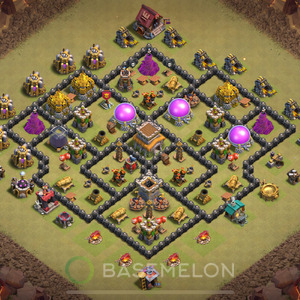 Town Hall Level 8 War Base Design 2025, Anti 3 Stars, Anti Everything, Layout #1486