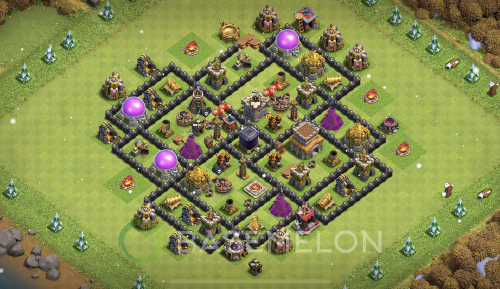 Town Hall Level 8 Farm Base Design 2025, Max Levels, Anti Everything, Layout #1498