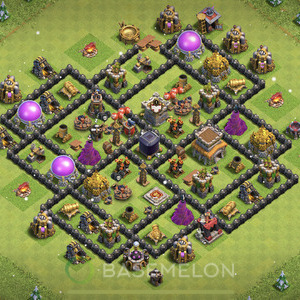 Town Hall Level 8 Farm Base Design 2025, Max Levels, Anti Everything, Layout #1498