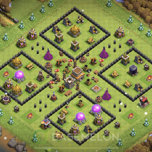Town Hall Level 8 Trophy/Defense Base Design 2025, Anti 2 Stars, Anti Everything, Layout #1618