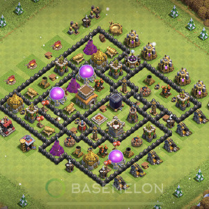 Town Hall Level 8 Farm Base Design 2025, Anti 3 Stars, Layout #1639