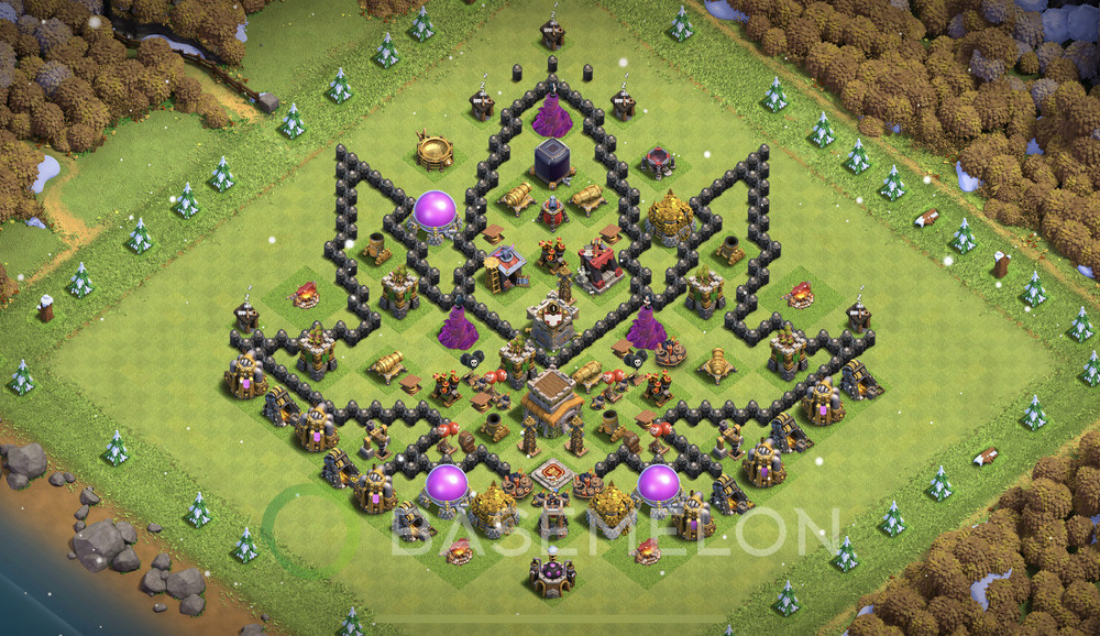 Town Hall Level 8 Progress Base Design 2025, Layout #1676