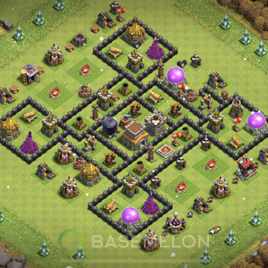 Town Hall Level 8 Trophy/Defense Base Design 2025, Max Levels, Anti 3 Stars, Layout #1859
