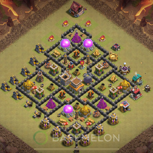 Town Hall Level 8 War Base Design 2025, Anti 3 Stars, Anti Everything, Layout #1892