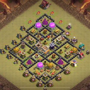 Town Hall Level 8 War Base Design 2025, Anti 3 Stars, Anti Everything, Layout #1892