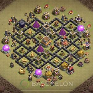 Town Hall Level 8 War Base Design 2025, Anti 2 Stars, Anti Everything, Layout #1933