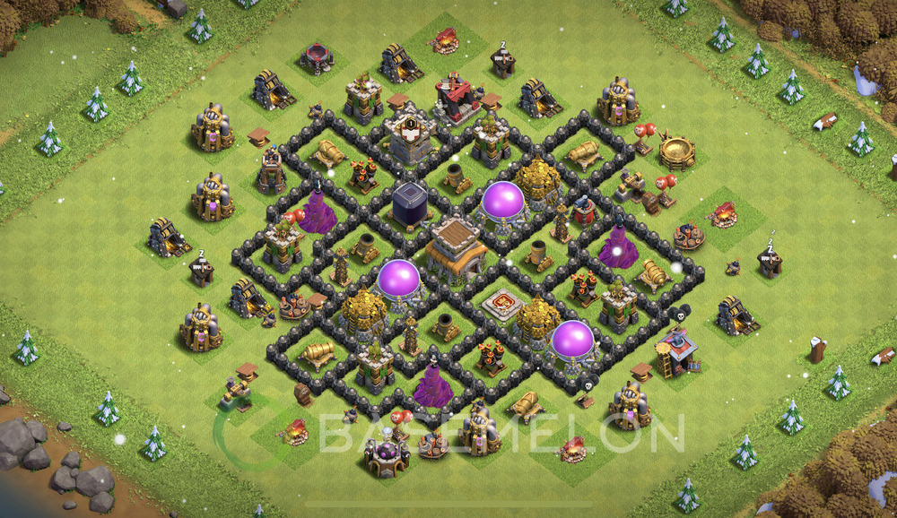 Town Hall Level 8 Farm Base Design 2025, Layout #2121
