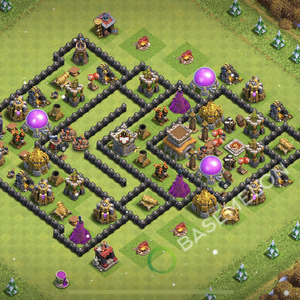 Town Hall Level 8 Trophy/Defense Base Design 2025, Anti Air, Layout #2158
