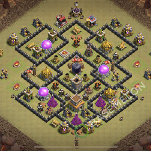 Town Hall Level 8 War Base Design 2025, Anti 2 Stars, Layout #2250