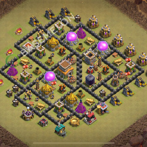 Rathaus Level 8 Krieg Base 2025, Anti 2 Sterne, Hybrid, Layout #2315
