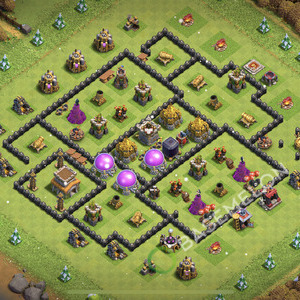 Town Hall Level 8 Farm Base Design 2025, Max Levels, Anti Everything, Layout #2351
