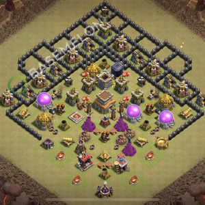Town Hall Level 8 War Base Design 2025, Anti 3 Stars, Anti Everything, Layout #2378