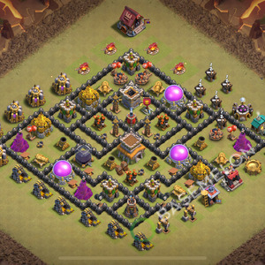 Town Hall Level 8 War Base Design 2025, Anti 2 Stars, Anti Everything, Layout #2381
