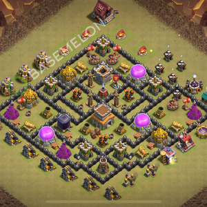 Town Hall Level 8 War Base Design 2026, Anti 2 Stars, Anti Everything, Layout #2381