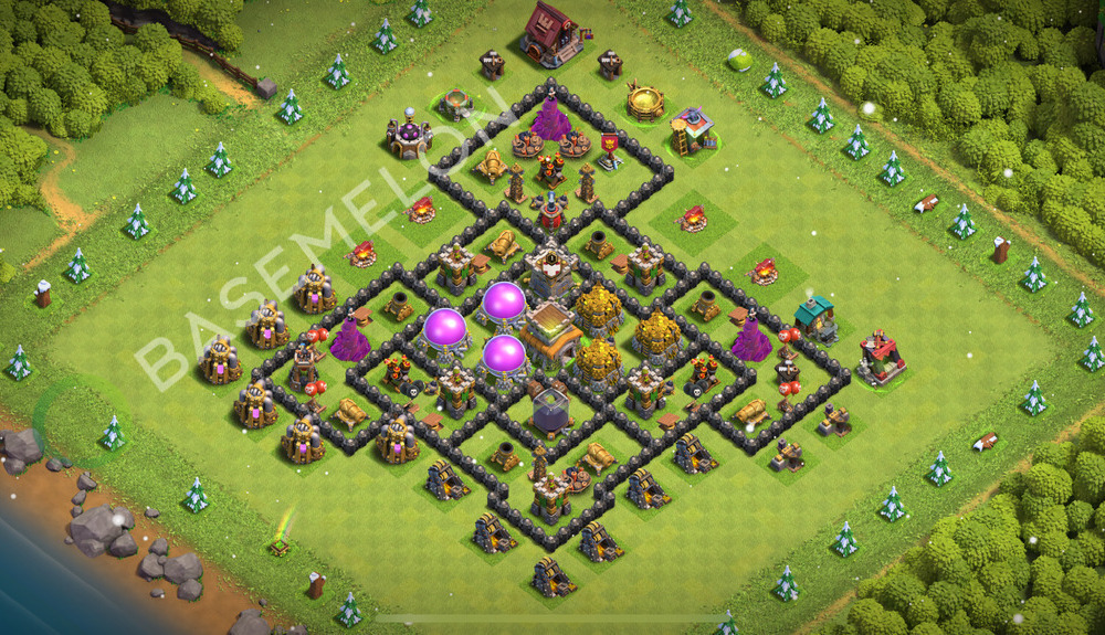 Aldea del Ayuntamiento Nivel 8 para Farming, Niveles Máximos, Anti Todo Diseño 2026, #2477