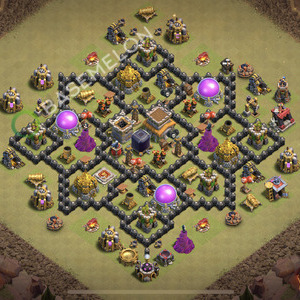 Aldea del Ayuntamiento Nivel 8 para Guerra, Anti 2 Estrellas, Híbrido Diseño 2026, #2503