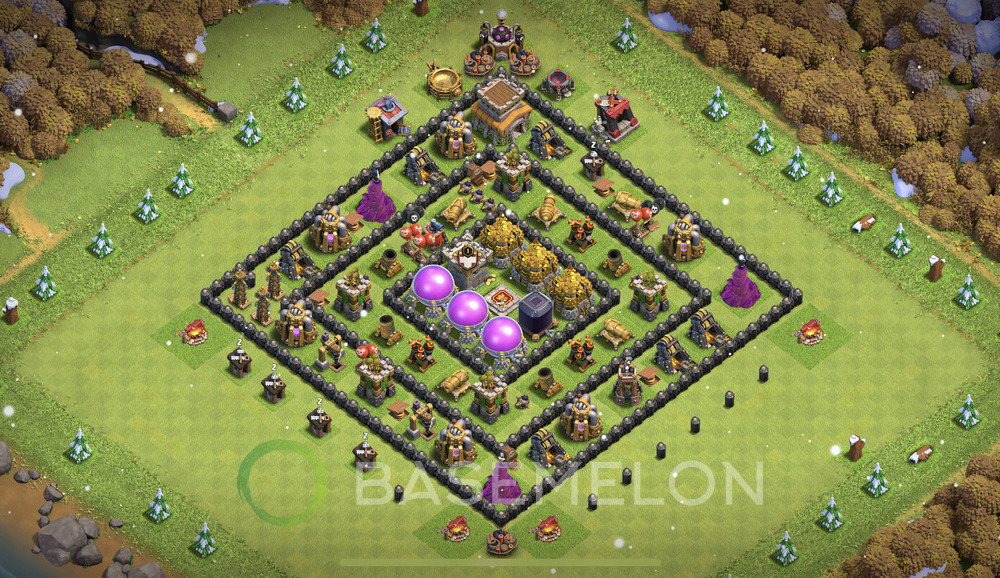 Town Hall Level 8 Farm Base Design 2024, Max Levels, Layout #254