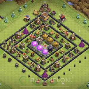 Town Hall Level 8 Farm Base Design, Max Levels, Layout #254